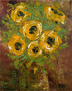 Artwork by Lianna Klassen, Sunflowers with Green Vase available from Zatista.com, 121319