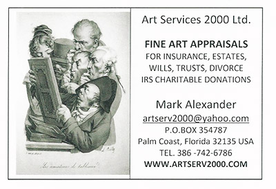 advertisement for Mark Alexander Art Services 2000 LTD. Appraisals